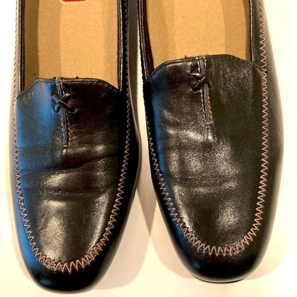 Munro Lauren Black Leather Slip On Loafer Sz 8S - Picture 6 of 9